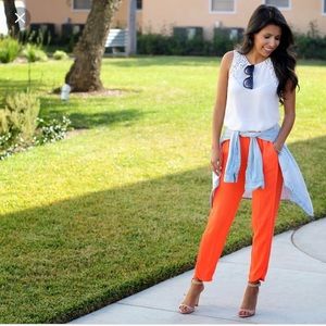 J Crew orange Joggers